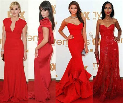 Celebrities Wearing Red Dresses Fashonation