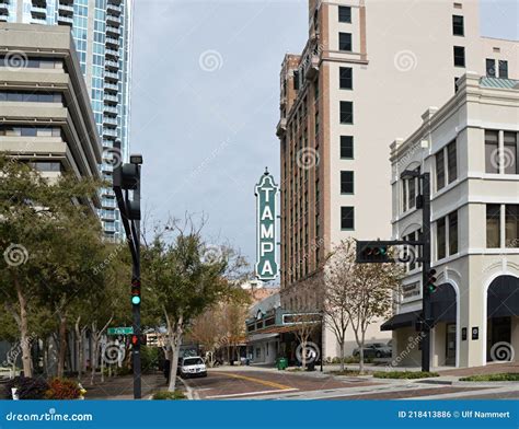 Street Scene In Downtown Tampa Florida Editorial Photo Image Of