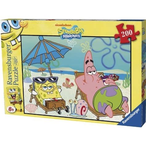 Spongebob Squarepants Sunbathing 200 Piece Jigsaw Puzzle Game 4005556126682