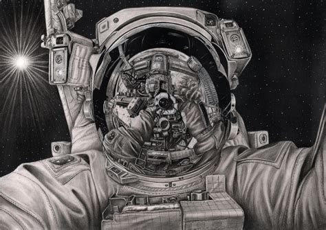 The Final Frontier Graphite Drawing By Pen Tacular Artist Art
