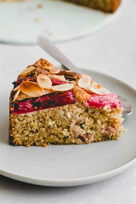 Rhubarb Almond Cake Recipe Moist Easy Aline Made