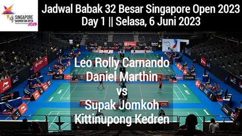 Jadwal Babak 32 Besar Singapore Open 2023 Day 1 6 Wakil Indonesia