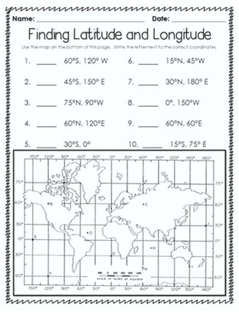 A website reference for additional students practice latitude and longitude by identifying locations by degrees, use meanings of a.m. Blank World Map Worksheet With Latitude And Longitude ...