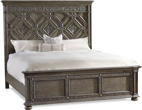 Vintage West Charcoal Gray Wood Cal King Panel Bed 5700 90260 Hooker