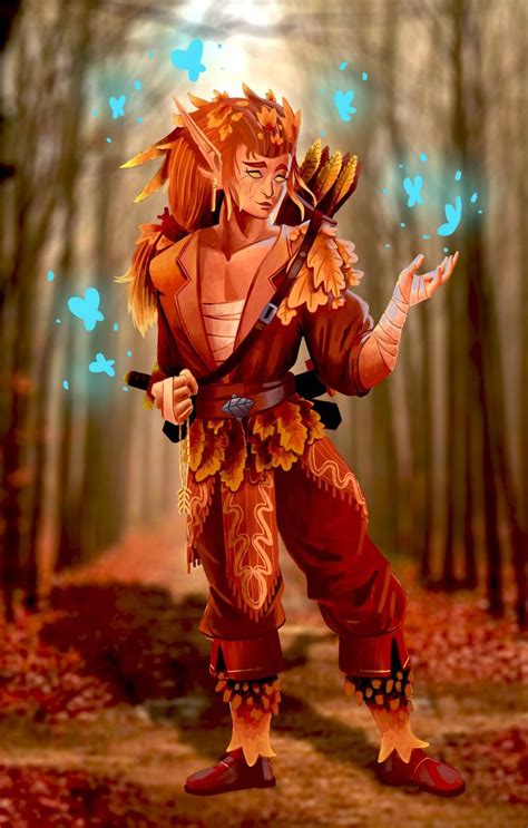 Eladrin Fey Wanderer Lone Drifter Autumn Eladrin Male Dungeons And Dragons Characters Dark