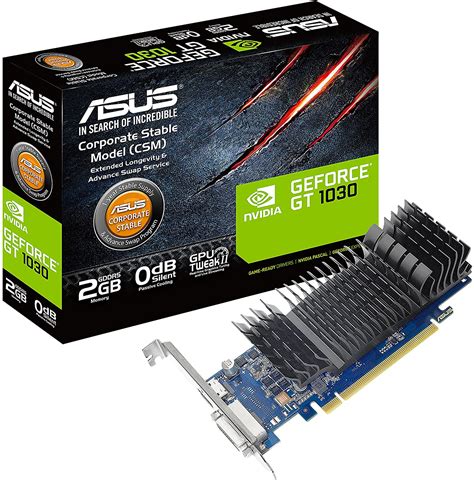 Tarjeta Video gráfica Asus GeForce GT 1030 2GB GDDR5 HDMI DVI Auvimax