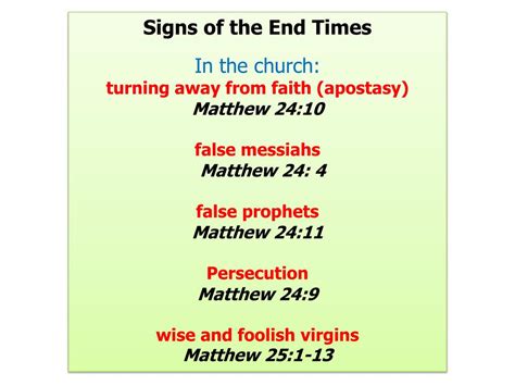 Ppt Signs Of The End Times Powerpoint Presentation Free Download
