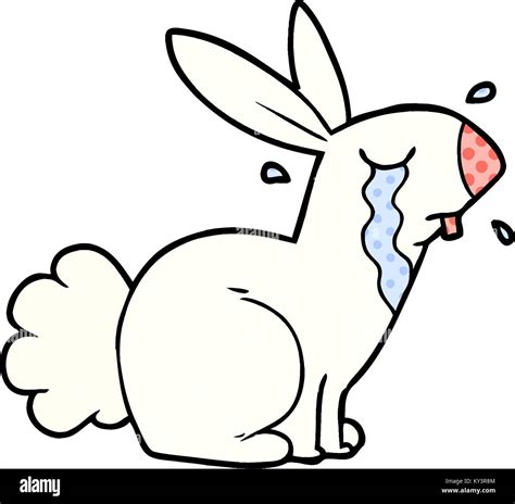 Cartoon Bunny Rabbit Crying Stock Vector Image And Art Alamy