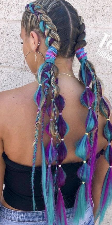 Rave Braids Day Festival Outfit Fake Hair Braids Festival Style Braided Hairstyles Cool