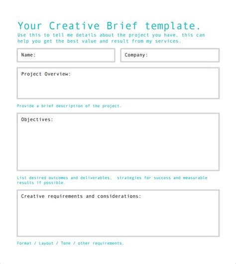 10 Creative Brief Samples Sample Templates