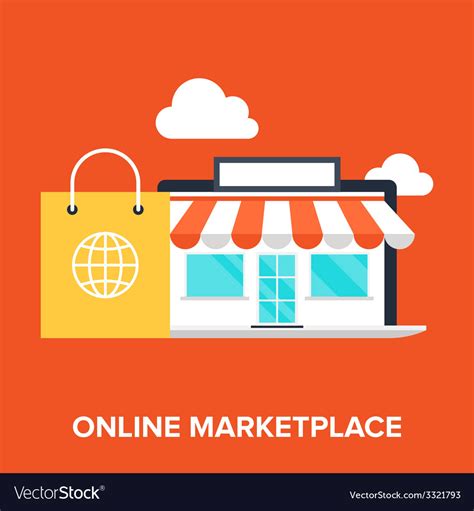 Online Marketplace Royalty Free Vector Image Vectorstock