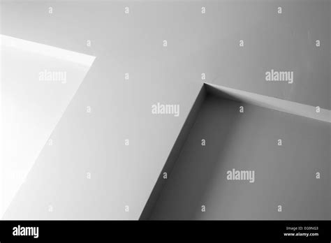 Abstract Architecture Fragment White Wall With Decoration Element