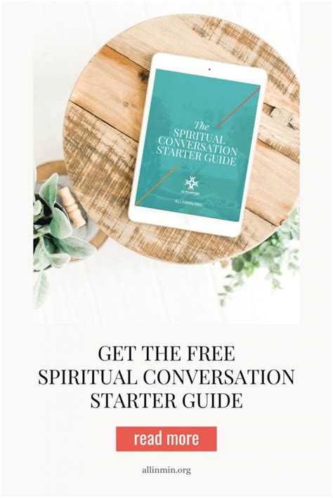 Engaging Spiritual Conversation Starters [download The Free Guide] All In Ministries International