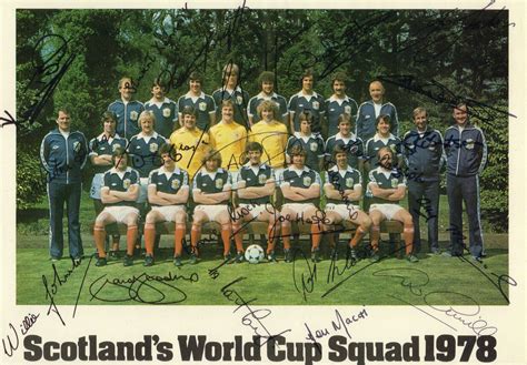 1978 scotland world cup squad escocia futbol internacional fotos históricas