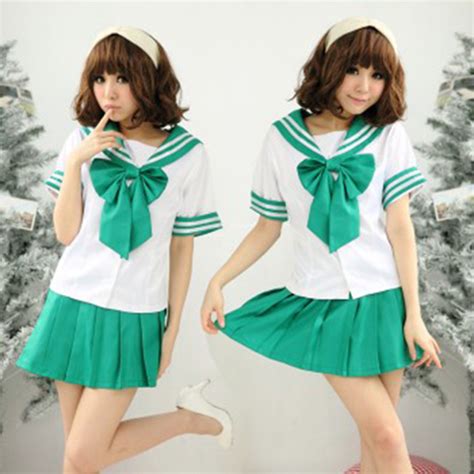 Kawaii Clothing School High Sailor Costume Japanese Uniform Navy Skirt