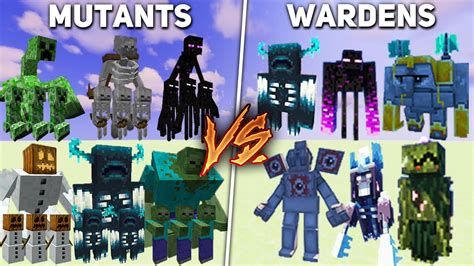 Mob Mutants Army Vs New Wardens Battle In Minecraft Youtube