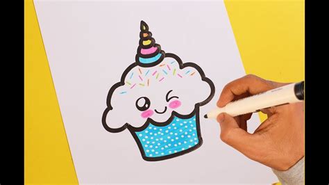 Let us show you (in video too!) how to make a unicorn. How To Draw A Cute Kawaii UNICORN CUP CAKE - YouTube