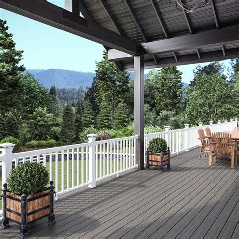 Proper deck frame and post layout is critical for proper railing installation. Deckorators (Assembled: 8-ft x 3-ft) Classic Aluminum Textured White Aluminum Deck Rail Kit with ...
