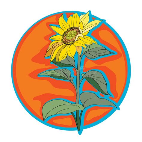 Sunflower Clip Art Stock Vector Image 47654077