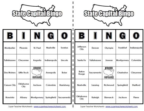 States And Capitals Bingo Social Studies Education Homeschool Social