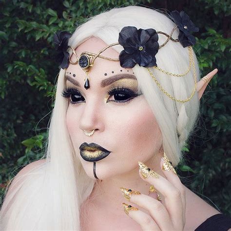 Dark Elven Crown Halloween Costume Accessory Black And Gold Dark Fairy Costume Halloween