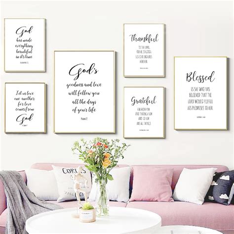 You can see my disclosure here. Bible Verse Typography Christian Wall Art Canvas Painting ...