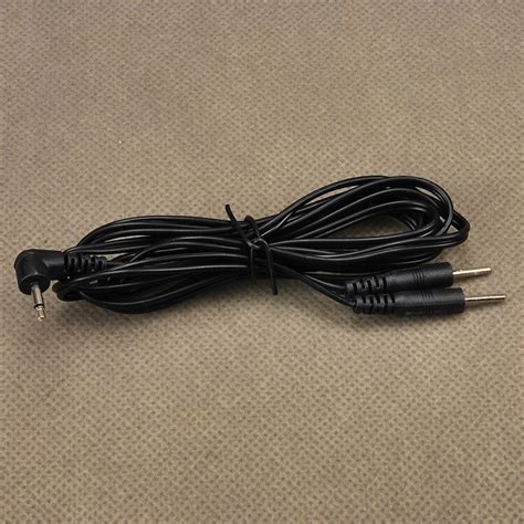 Black Electro Shock Accessory Cable For Penis Ring Anal Plug 2 Needles