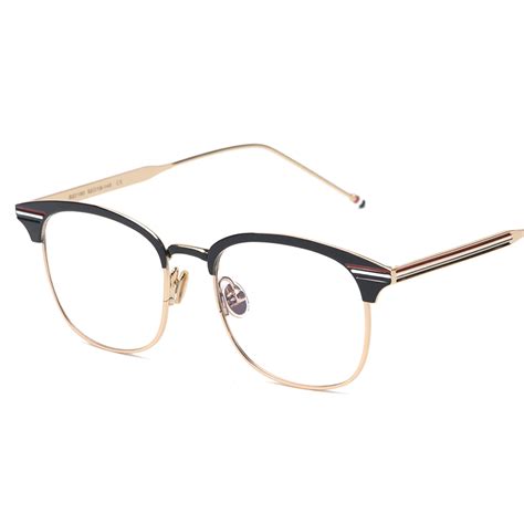Luxury Brand Women Glasses Frame Metal Square Gold Frame Glasses Vintage Eyeglass Men Computer