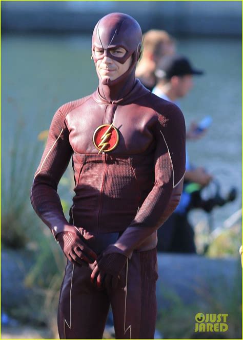 Grant Gustin Films Exploding Flash Scene In Vancouver Photo