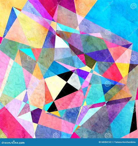 Abstract Watercolor Geometric Background Stock Photo Image Of Paper