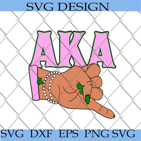 Aka Pink And Green Hand Sign 2022 Kappa Aka Sorority Hand Sign Svg