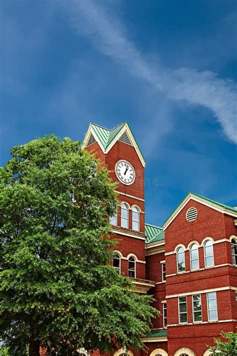 Red Brick Courthouse And Tree Stock Image Image Of Tower Government