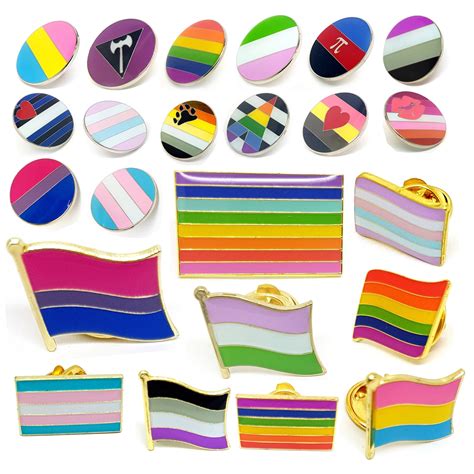 Lgbt Pride Flags Pin Badge Mm Inch Lesbian Gay Gender Etsy