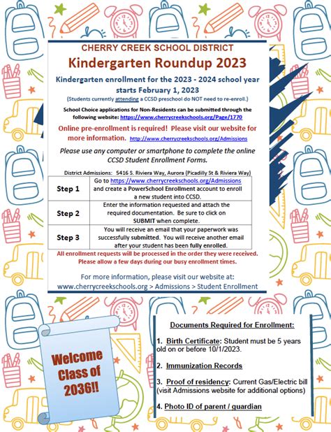 2023 2024 Kindergarten Roundup