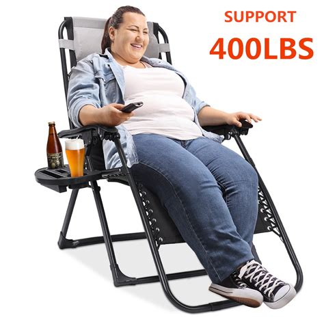 You won't break your back toting it out to your favorite spot in the sand. Oversized Zero Gravity Chair Padded Support 400 lbs Heavy ...