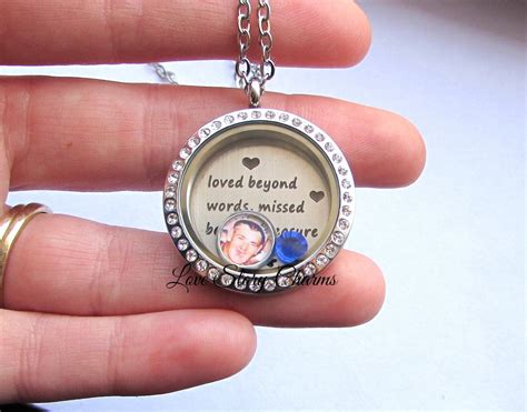 In Loving Memory Memorial Necklace 30mm Stainless Steel