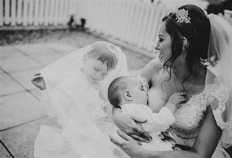these photos of brides breastfeeding on their wedding days will take your breath away bride