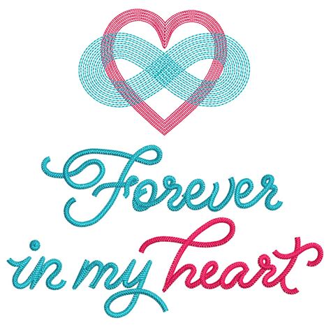Forever In My Heart Memory Sympathy Embroidery Design Sewing Divine