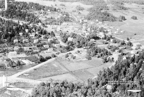 Flyfoto över Nora trädgårdsstad, Danderyd, Uppland år 1947 ...