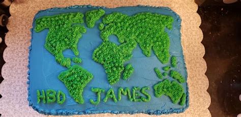 My Mom Made Me This World Map Cake How Do You Feel About It R