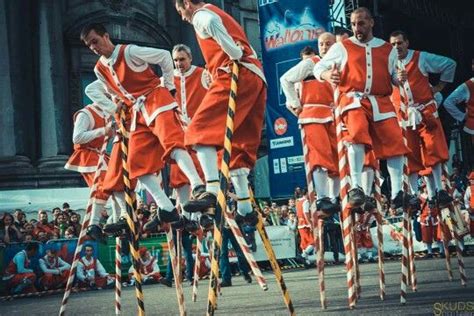 Stilt Walkers Contest In Namur Belgium Welcome In History Of Stilt