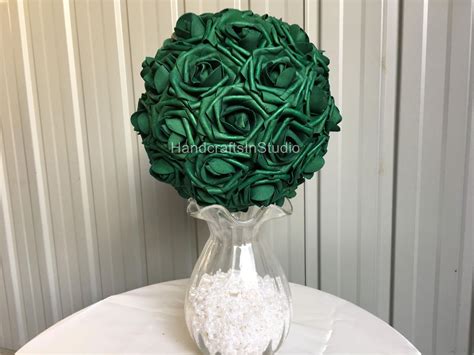 Maybe you would like to learn more about one of these? Emerald Green Flower Ball Dark Green Kissing Ball Flower ...