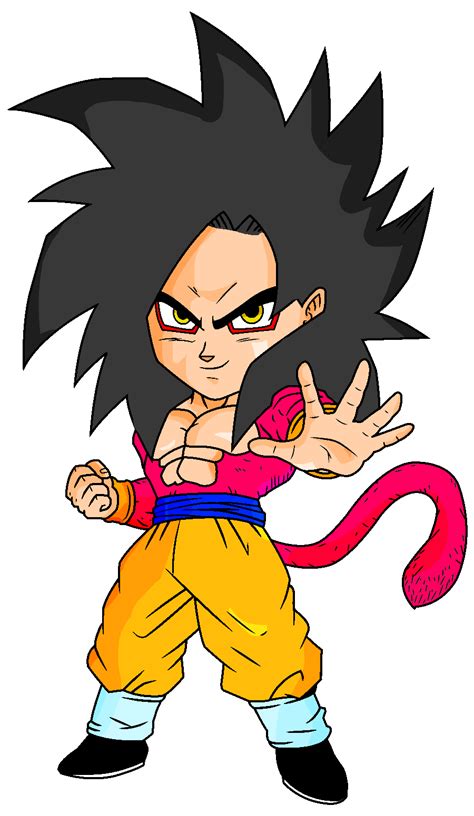 Chibi Super Saiyan 4 Goku By Reddbz On Deviantart
