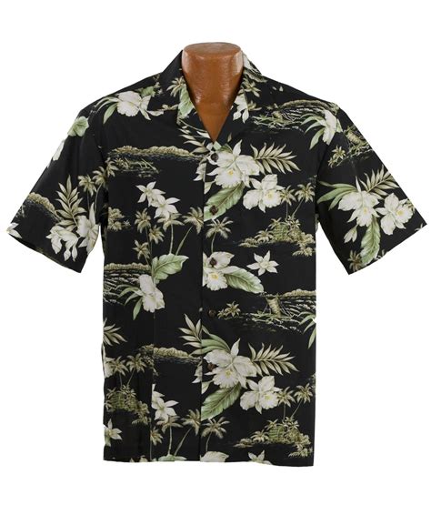 Big And Tall Hawaiian Orchid Aloha Shirt EBay In 2021 Black
