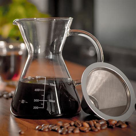 Drip Pour Over Coffee Set With Double Layer Mesh Filter Icosa