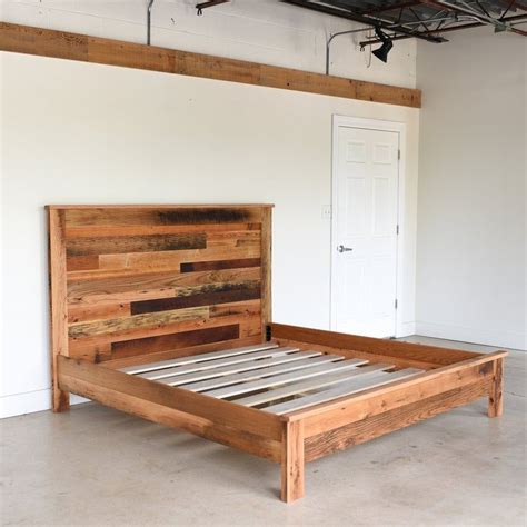 Rustic Reclaimed Wood Bed Etsy Rustic Reclaimed Wood Wood Beds
