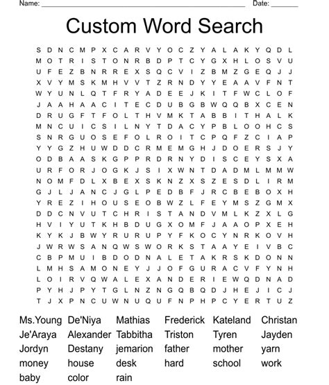 Custom Word Search Wordmint