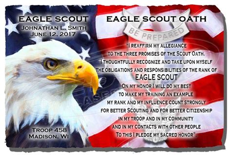 Eagle Scout Recognition Plaque Boy Scout Oath Plaque Eagle Etsy In