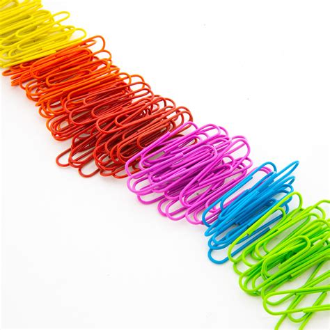 Jumbo 50mm Color Paper Clips 100pack Crown Office Supplies