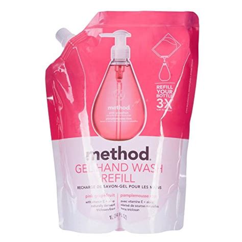 Method Gel Hand Wash Refills Grapefruit Fragrance 1 Litre Approved Food